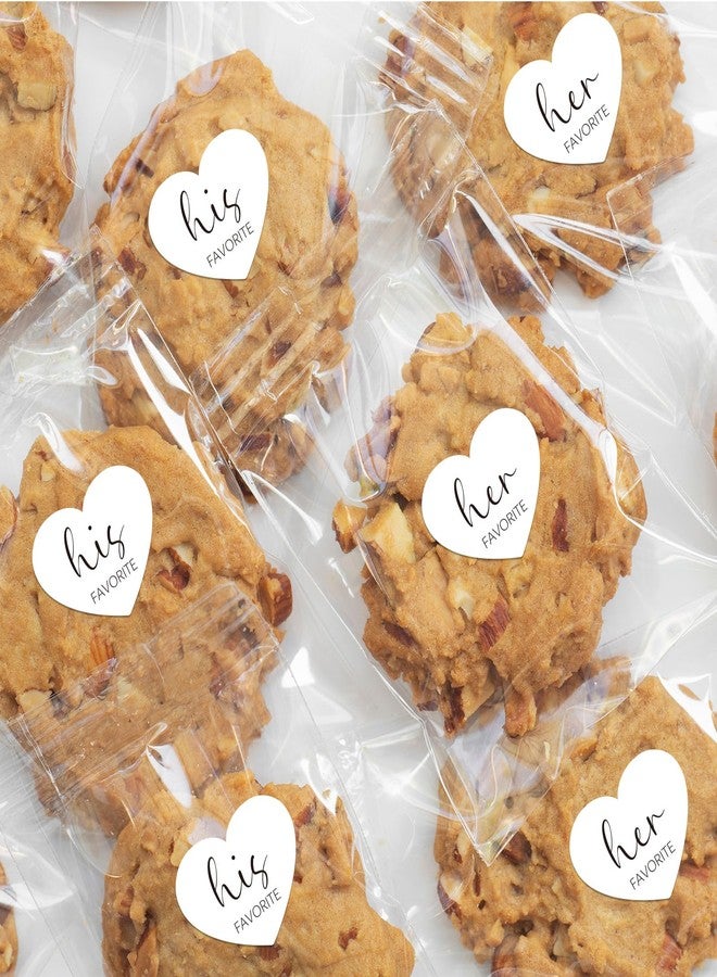 BLSUREFYX 240 Set His Her Favorite Stickers with 4x6in Self Sealing Bags His Favorite Her Favorite Wedding Welcome Bag Set for Engagement Bridal Shower Wedding Guest Treat Candy Stuffer Cookie Packaging - Image 3